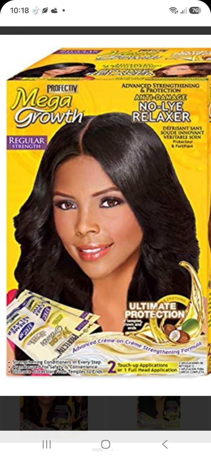 Profectiv Mega Growth No-Lye Relaxer Kit Regular Hair Care