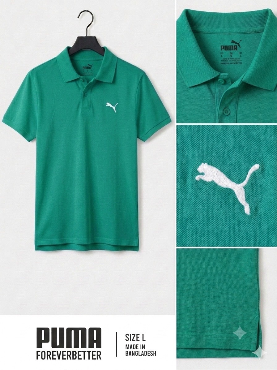 Polo Puma turqoise Homme - Neuf - Taille L
