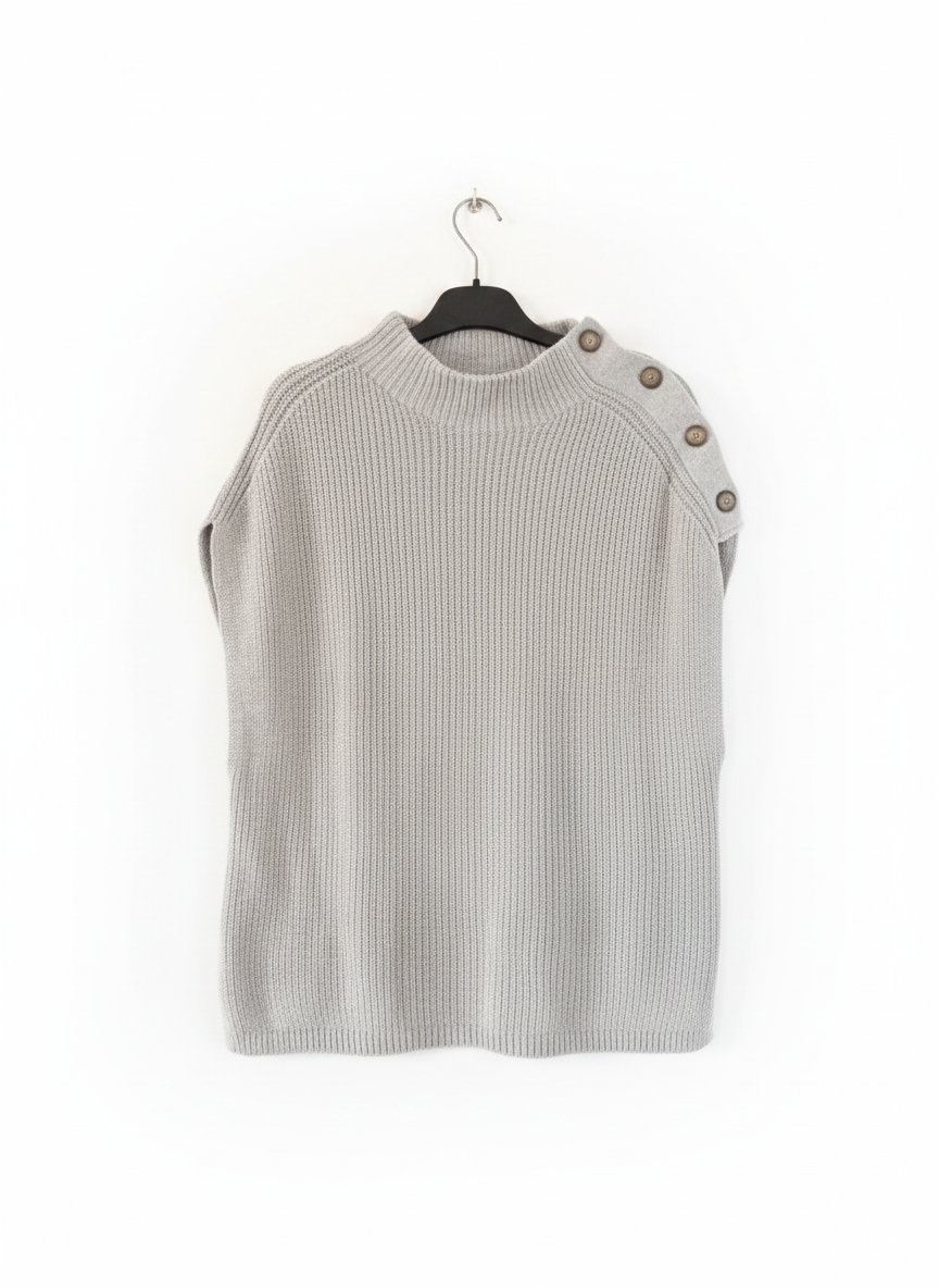 Débardeur en maille de couleur gris clair