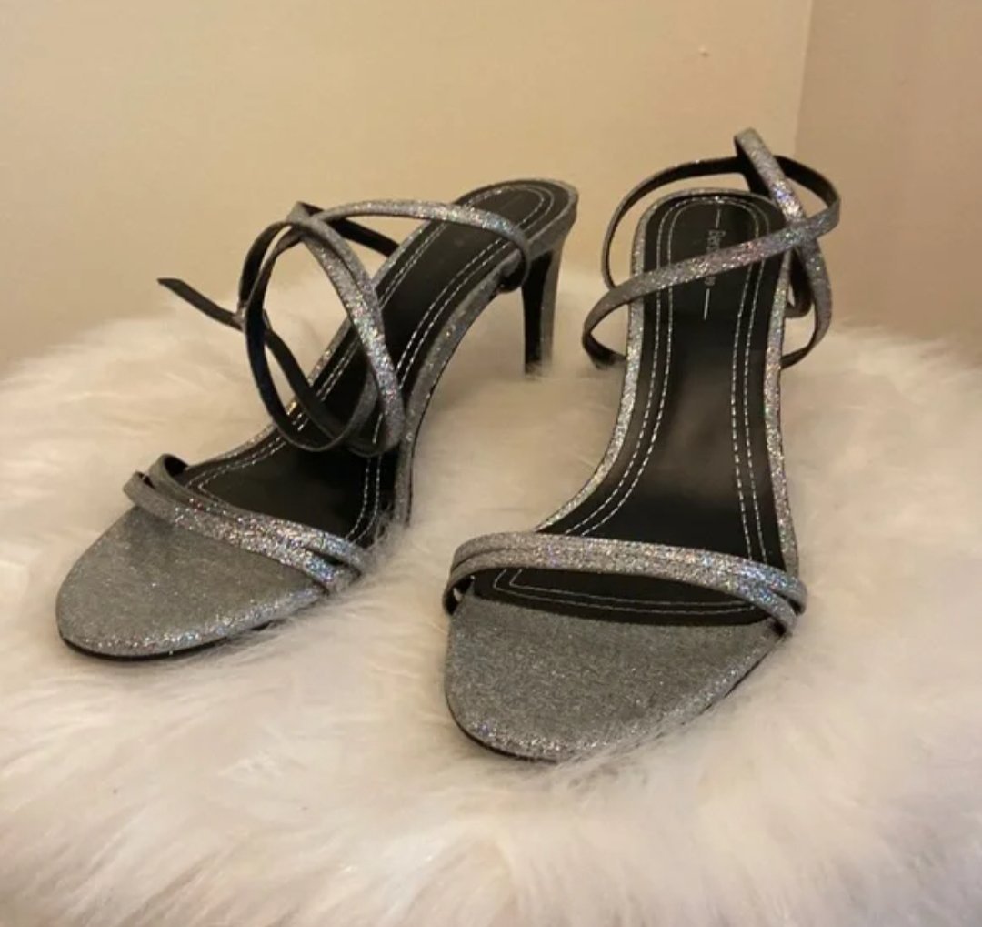 Sandales argent Bershka 