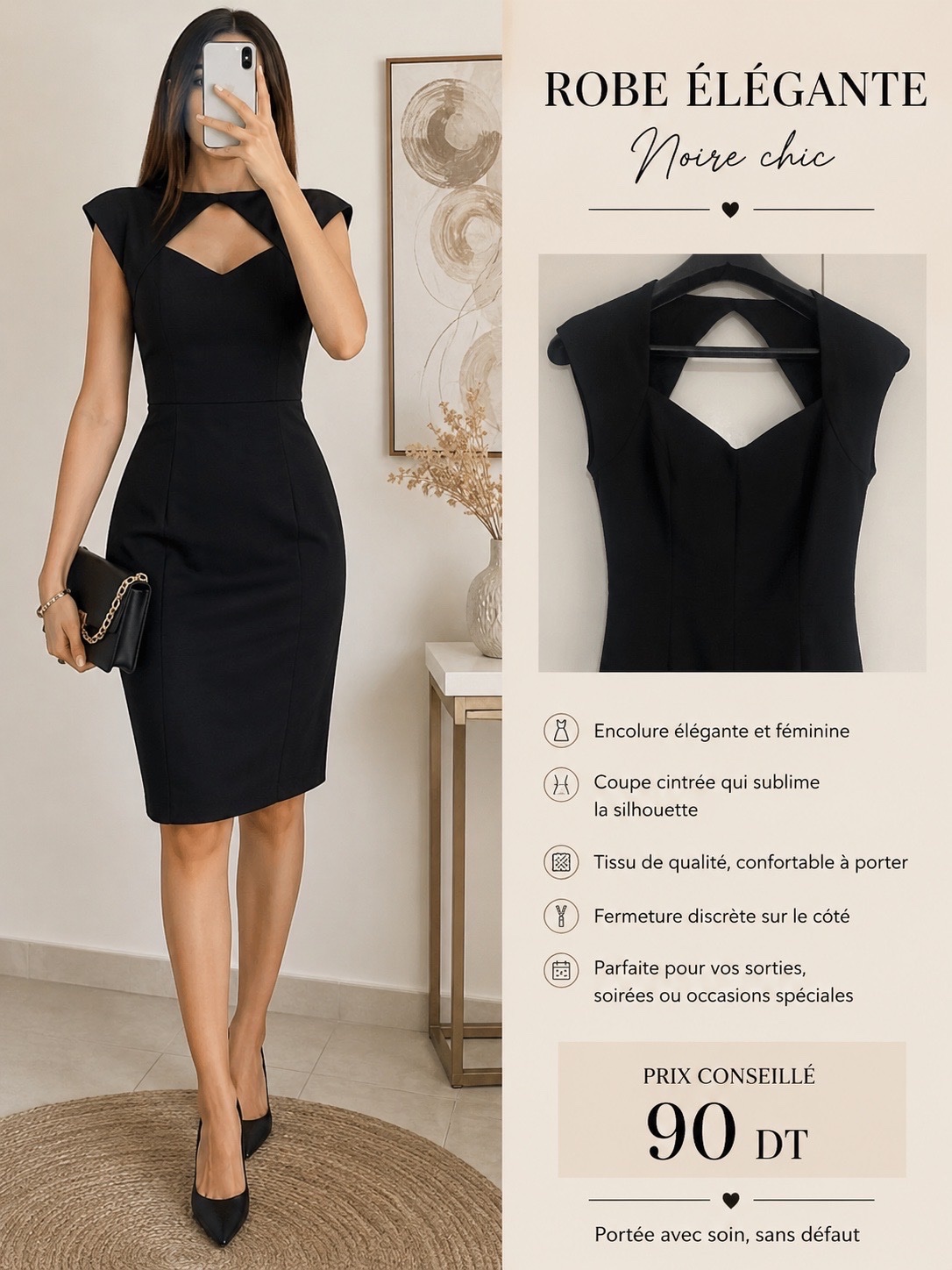 Robe elagante noire chic Max&CO