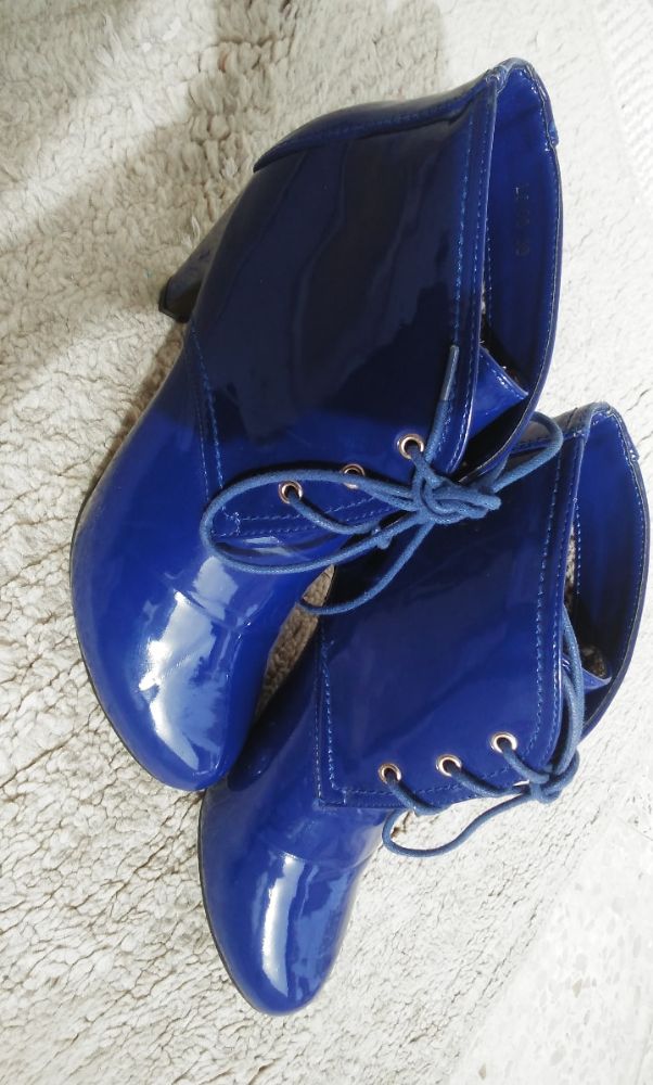 Bottines bleu roi