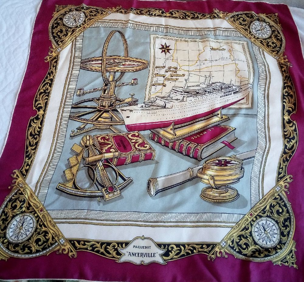  foulard paquebot en soie