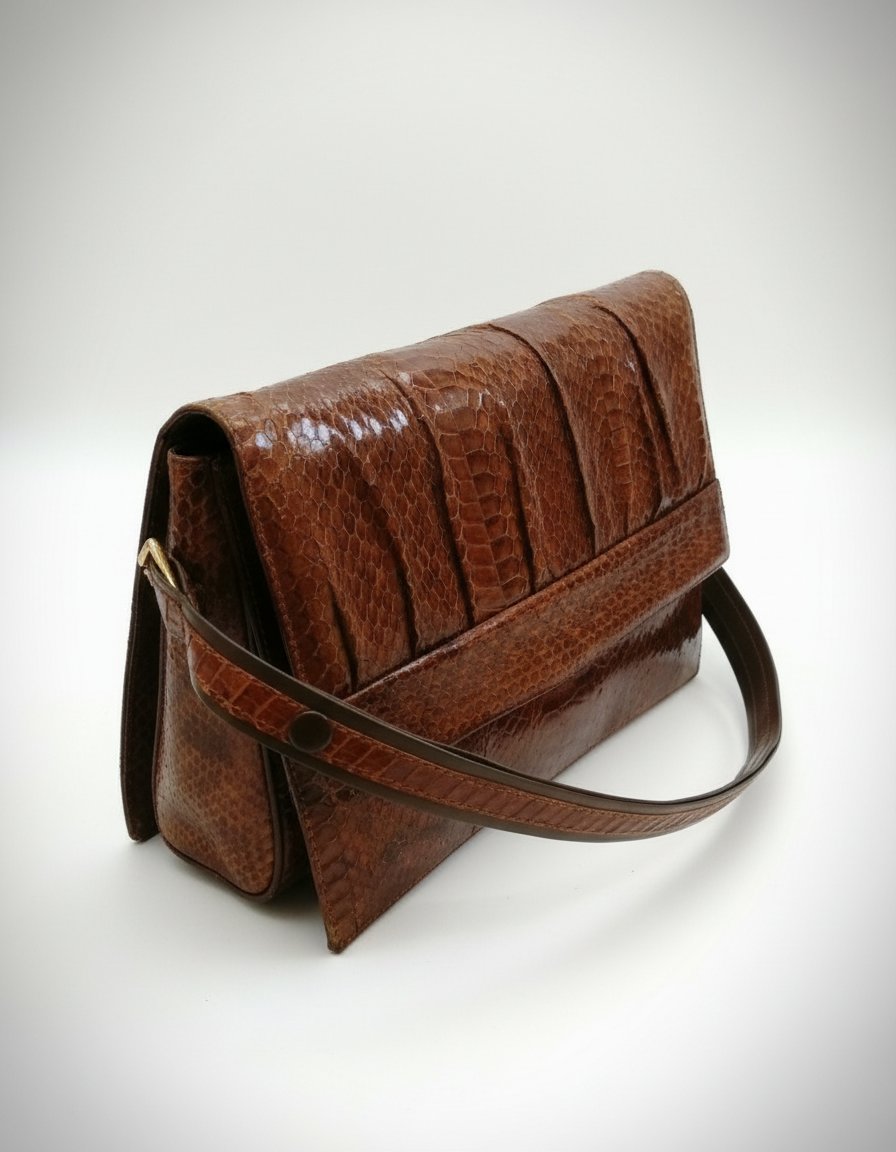 Sac a main en cuir croco