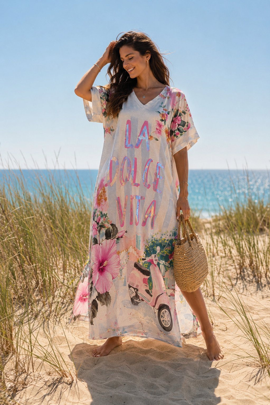 🌸 Robe longue italienne "La Dolce Vita" – Neuve avec étiquette