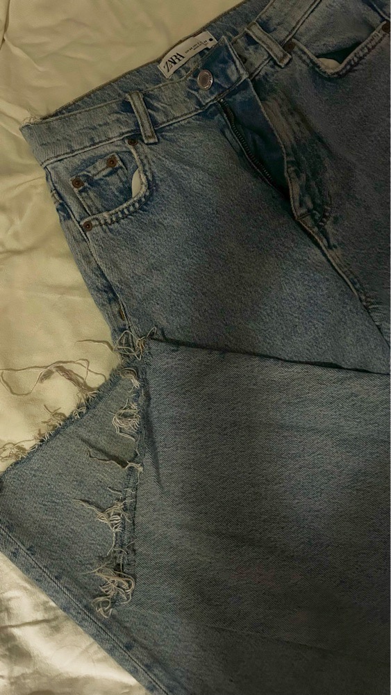 Pantalon jean slim wide leg