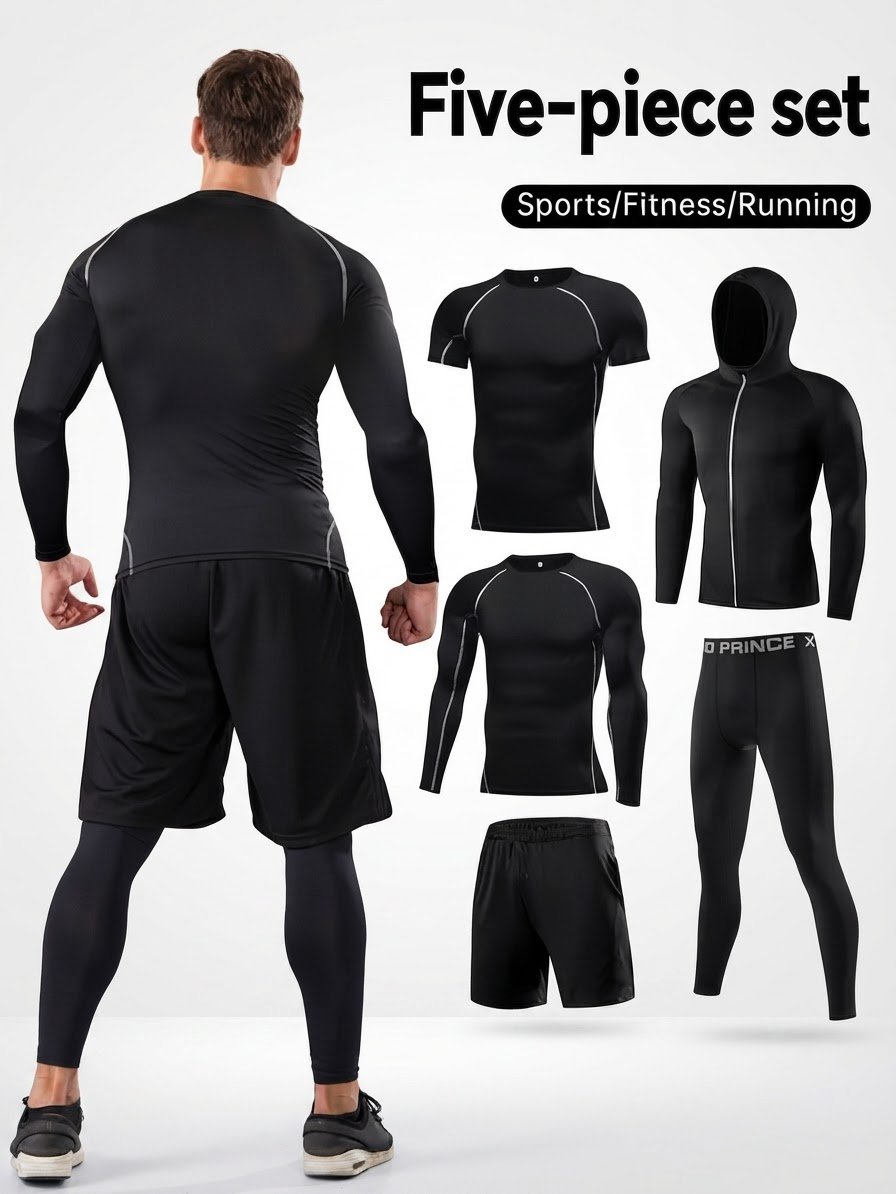Mens 5PCS Sportswear Sets 