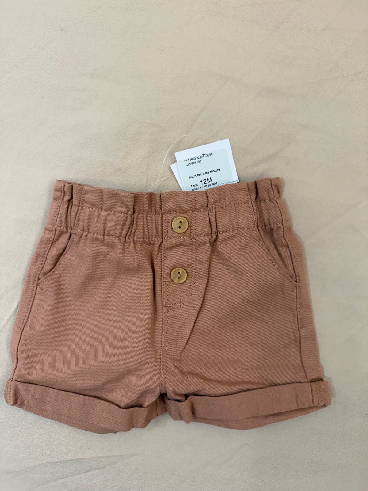Short fille 12 mois Vertbaudet