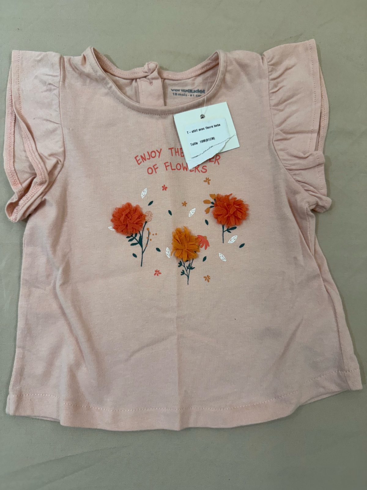 T shirt fille 18 mois Vertbaudet