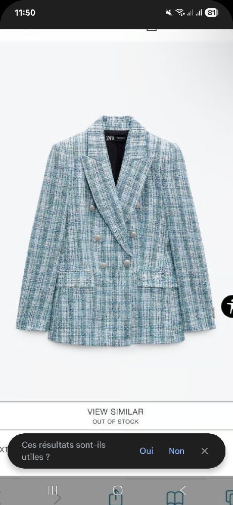 Veste en tweed zara