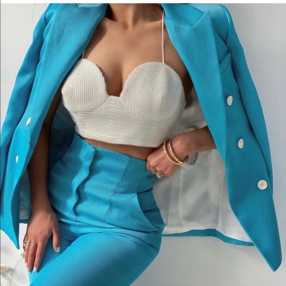 Top zara avec perles 