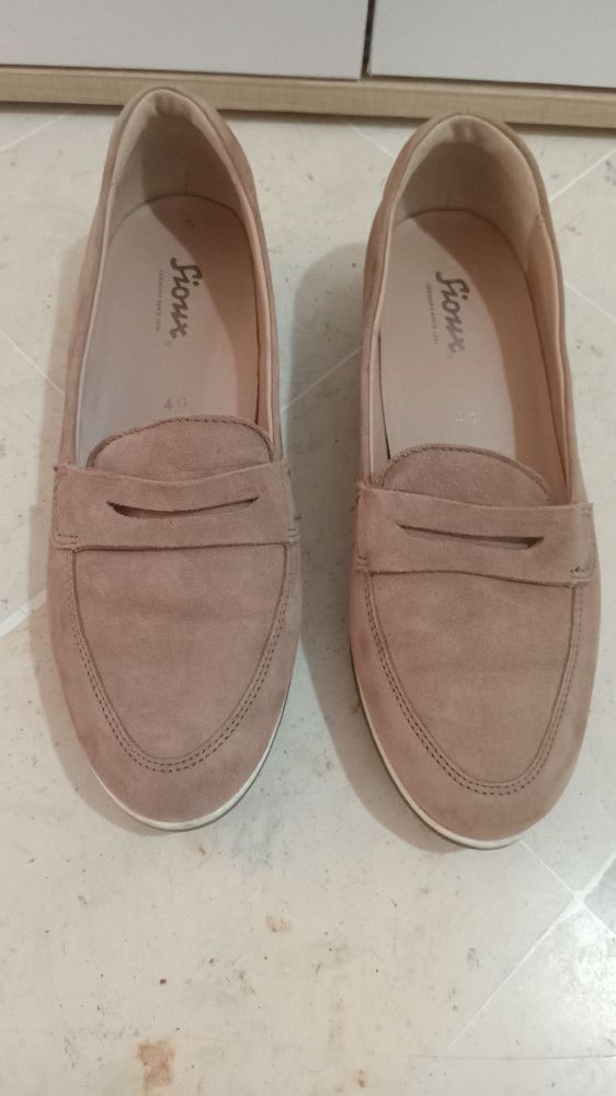 mocassin beige daim 