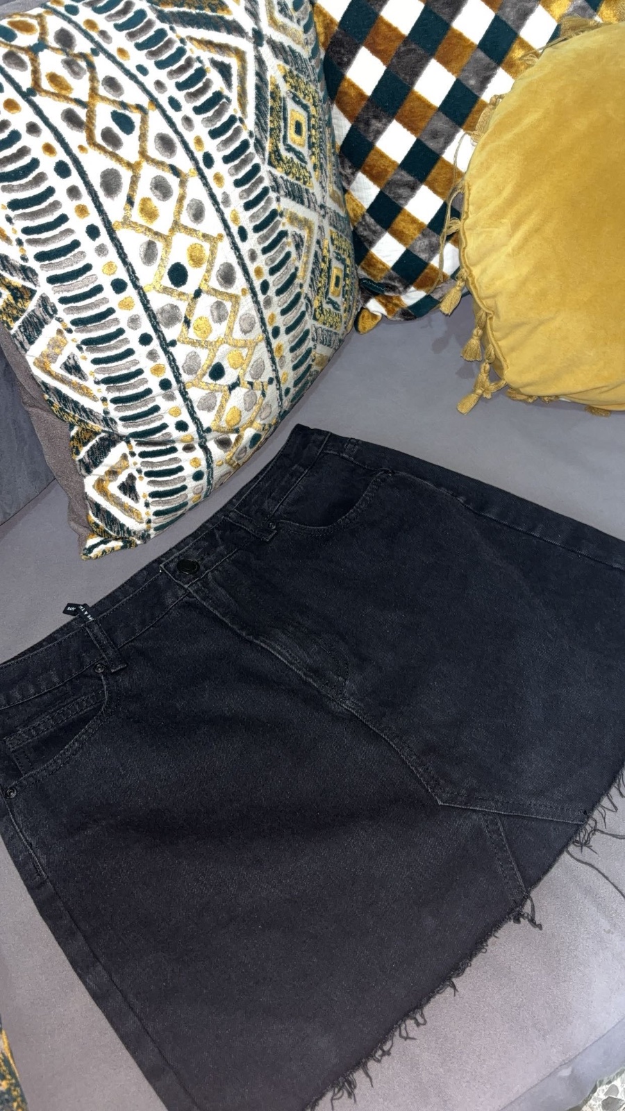 Mini jupe a taille haute 