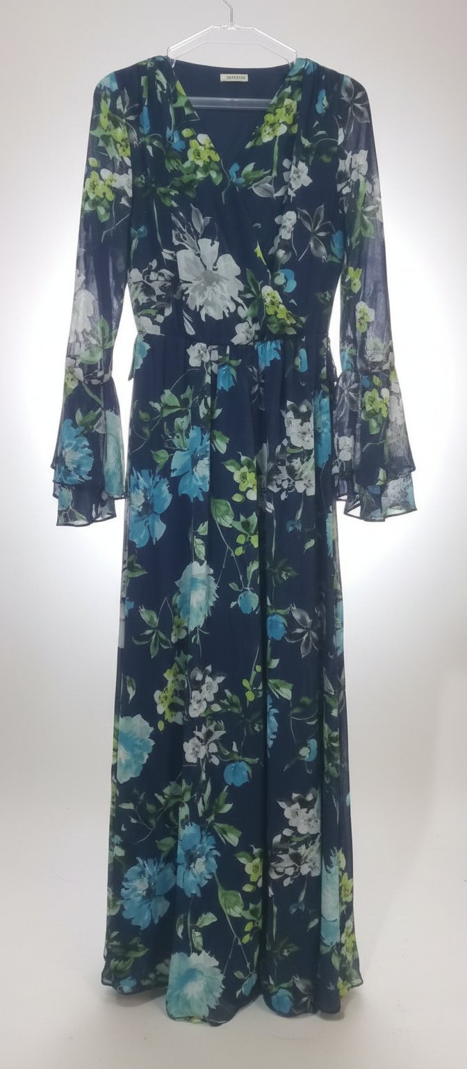 Robe en chiffon florale chic