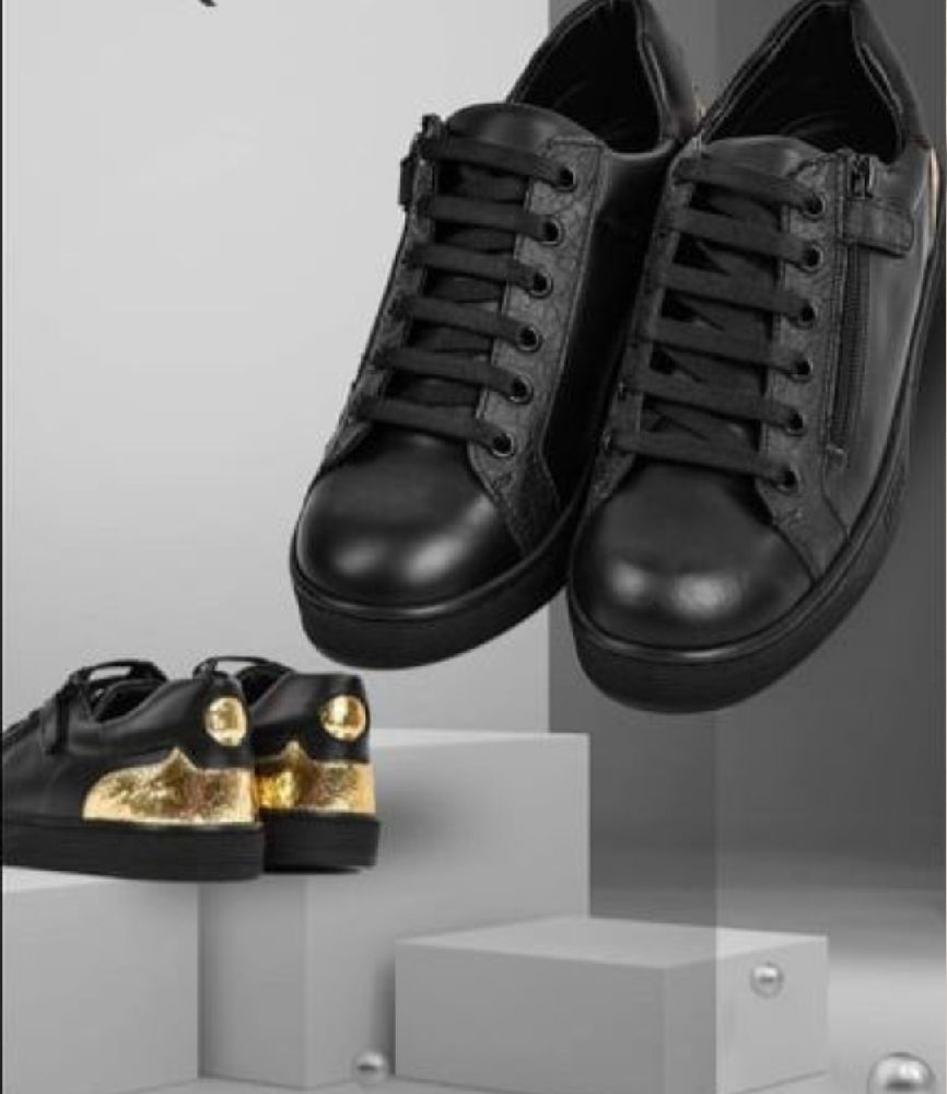 Baskets noir sport chic 
