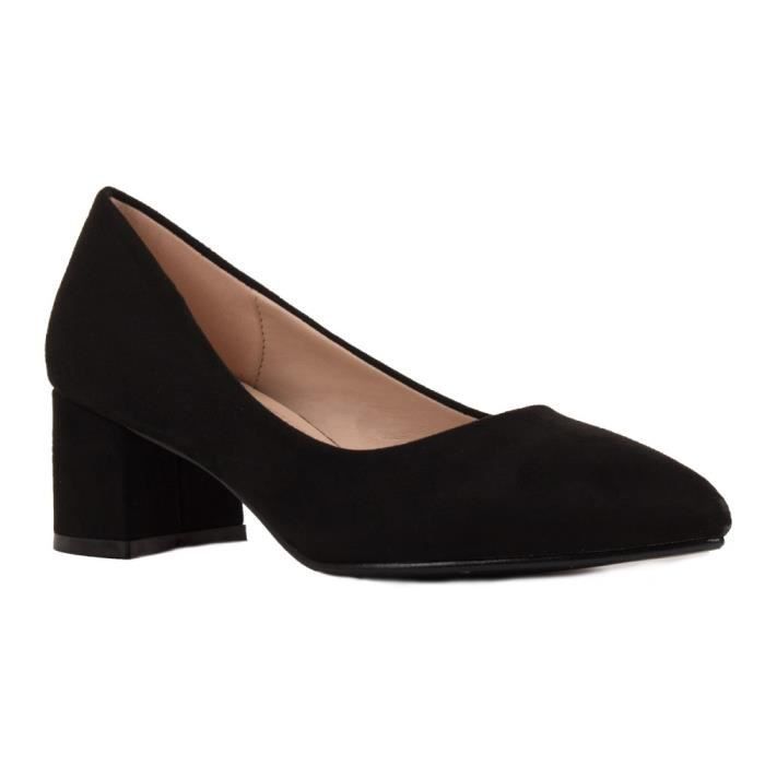 Escarpins noir daim neufs