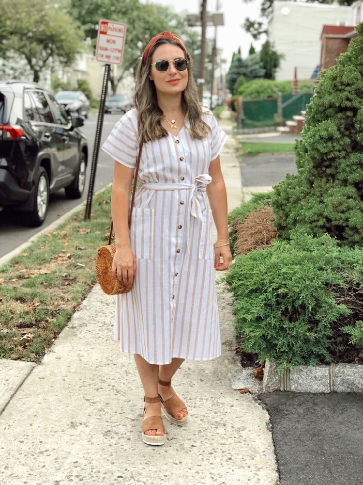 Robe rayée marque Melya By Melody importée de Paris 