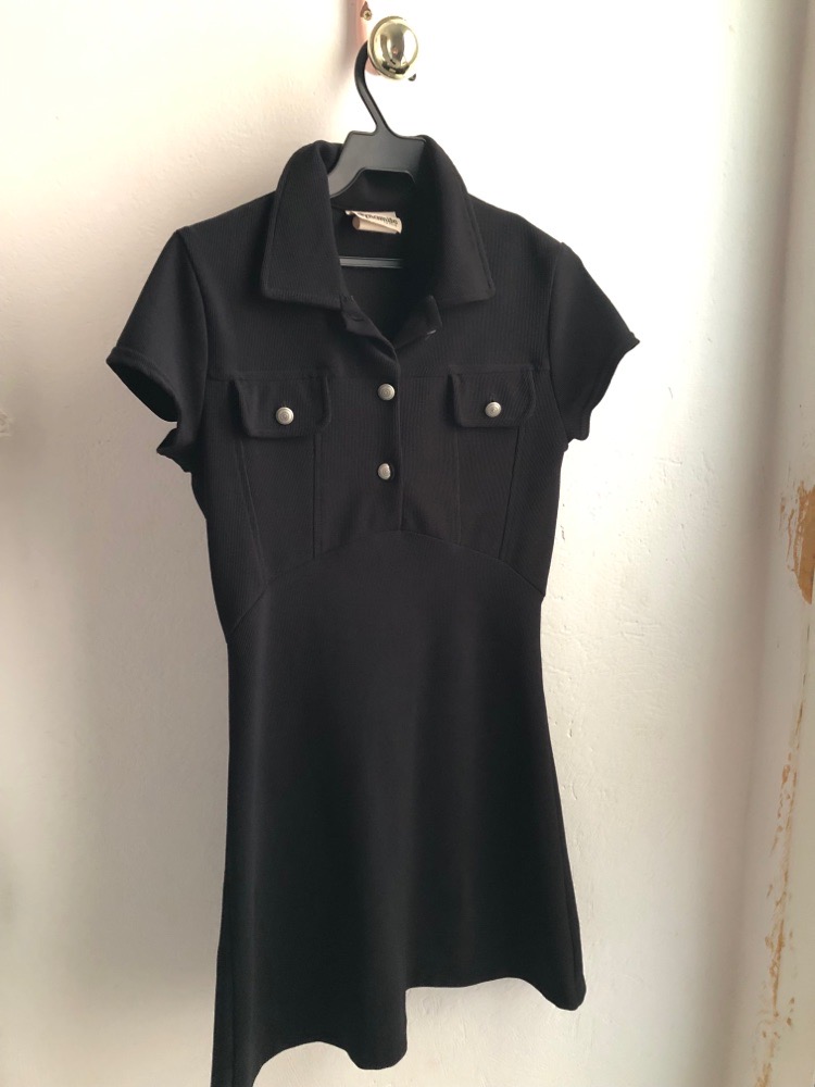 Black shift collar. dress