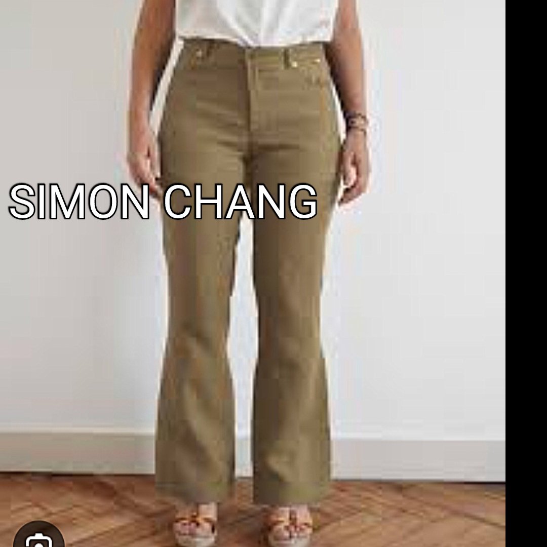 Joli pantalon évasé en denim SIMON CHANG T38 jamais porté  💕 20% avec code 