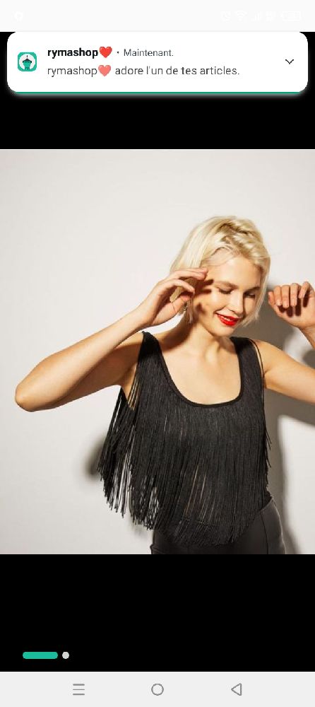 Joli body lycra à franges BERSHKA T36/38 NEUF