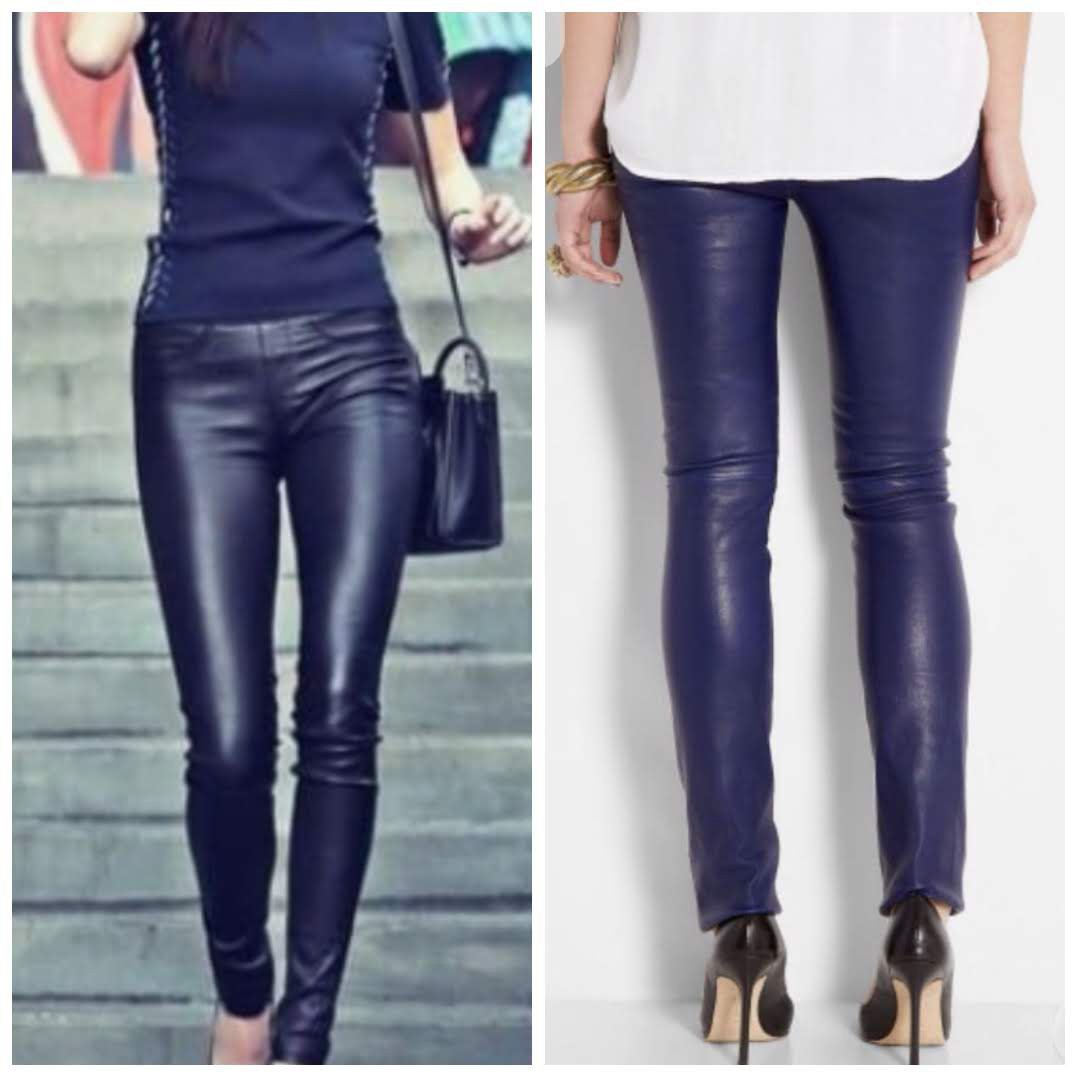Pantalon slim 100% vrai cuir souple de la marque GALLERY 147 T36