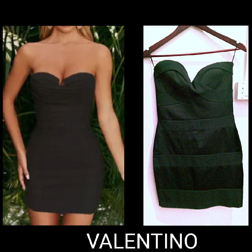 Sublime robe soirée satinée coupe bustier MISSMISS BY VALENTINO T38  NEUVE 