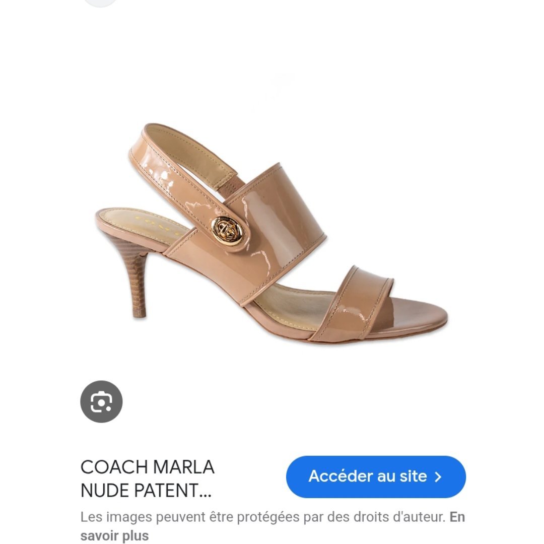 COACH MARLA NUDE 100% cuir vernis p39.5 convient à p39 aussi💗 authentique 💕 