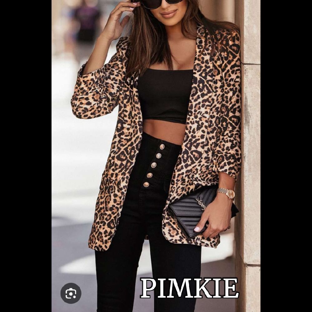 Joli long blazer ouvert léopard PIMKIE XS/S 