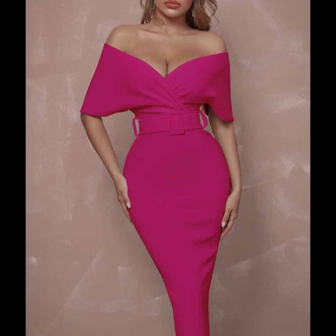Jolie robe de cocktail off shoulder T38 neuve  💗 20% de remise avec le code 