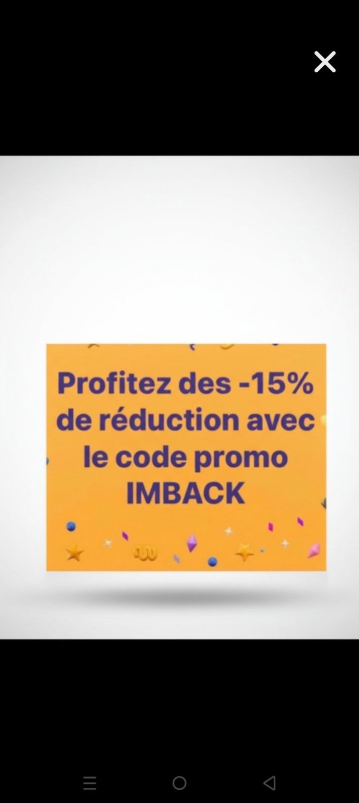  💗promo de 15% avec le code IMBACK💗