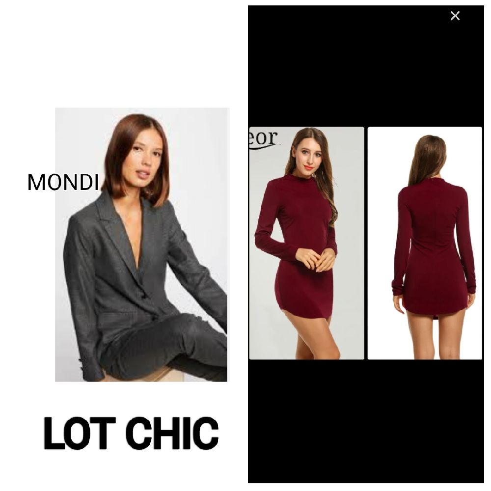 Jolilong blazer 100% laine pure MONDI T36 made in 🇮🇹 ❤️ avec robe courte ajustée T36 ❤️ 