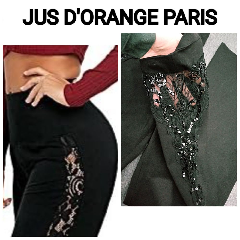 Pantalon soirée coupe lare tissu en viscose très chic et sexy 🖤 JUS D'ORANGE PARIS T40 