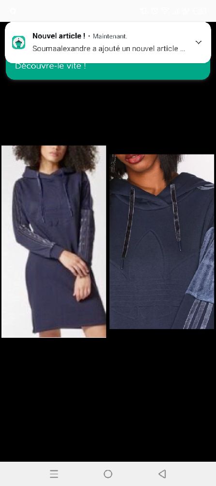Jolie robe mi longue 100% coton 🩵 ADIDAS ORIGINAL 🌈♀️ SPORT CHIC 🤩 Xs convient à  S