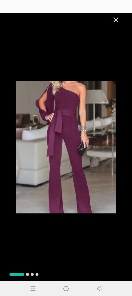Sublime combinaison soirée one shoulder off  made in 🇮🇹 taille M neuve avec étiquette 