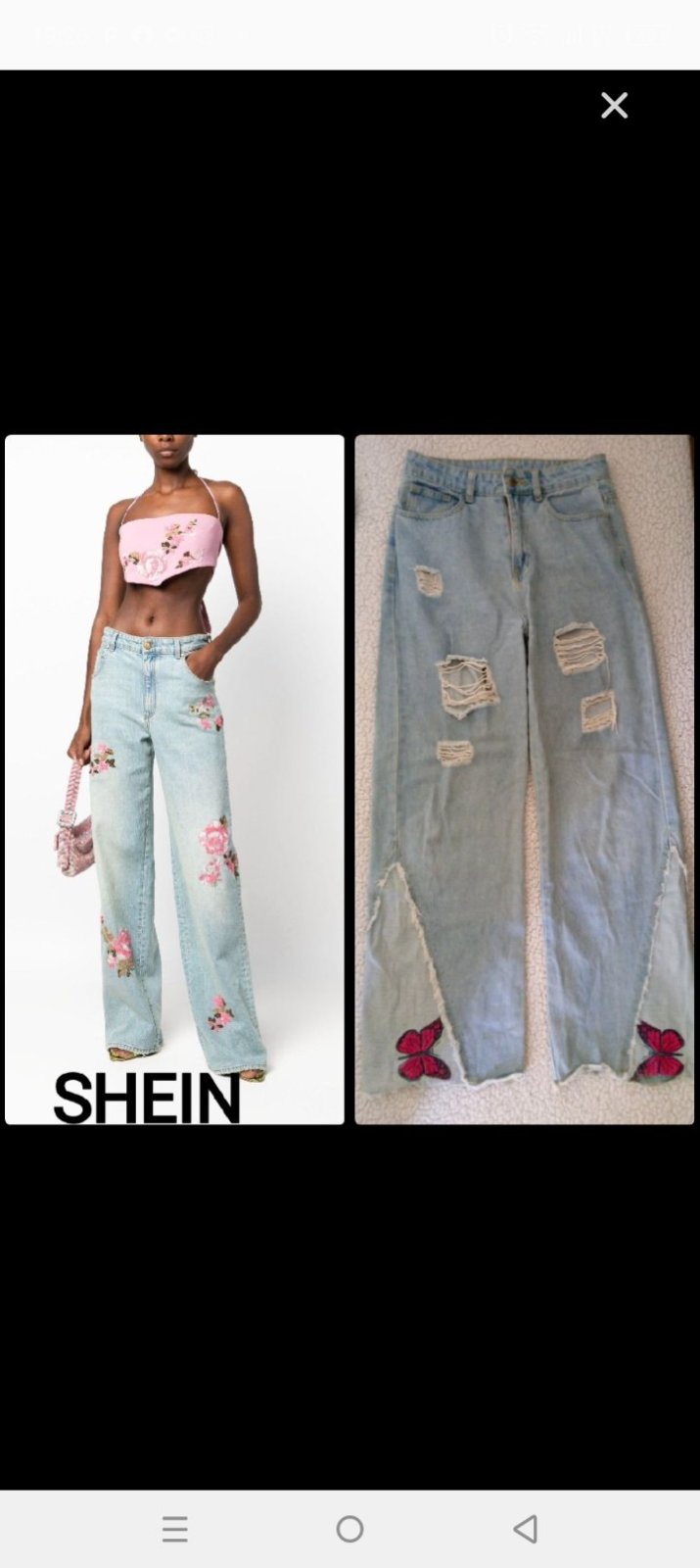 Magnifique jean wide leg taille haute SHEIN M porté une seule fois 💕 