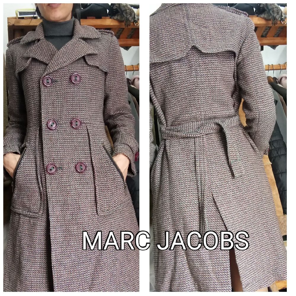 Joli trench coat 100% laine MARC JACOBS AUTHENTIQUE S/M 🌈♀️🩵