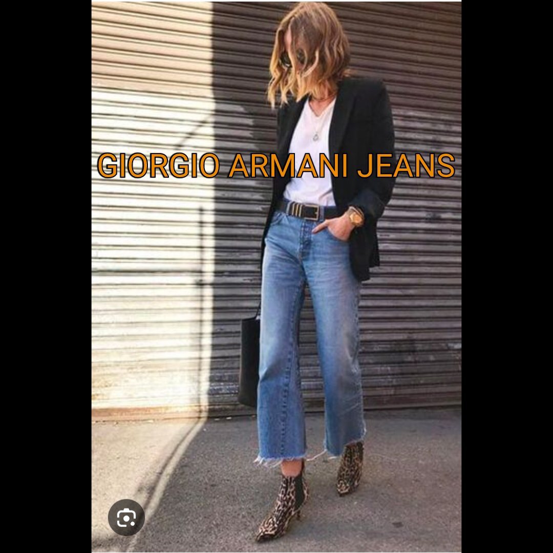 Jean wide leg taille haute ARMANI JEANS by GIORGIO ARMANI T36 🩵 AUTHENTIQUE 🩵 