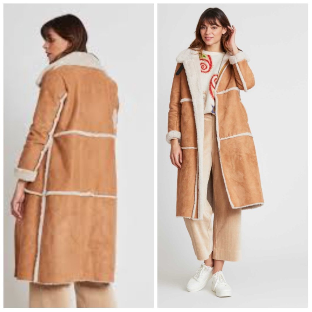 Manteau daim intérieur mouton hyper chic made in 🇨🇵 T40 