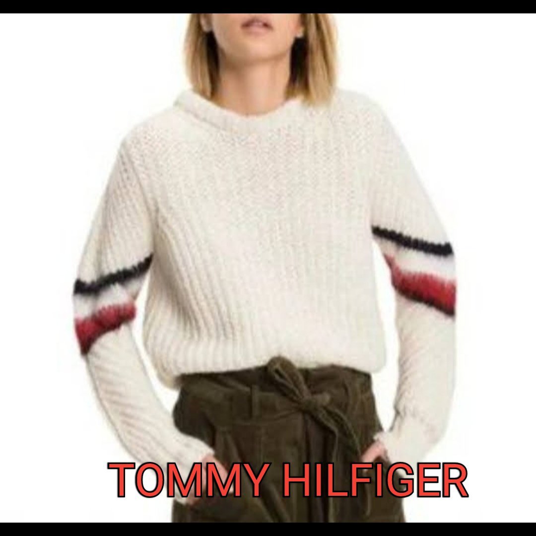 Joli pull en laine coupe oversize TOMMY HILFIGER T40