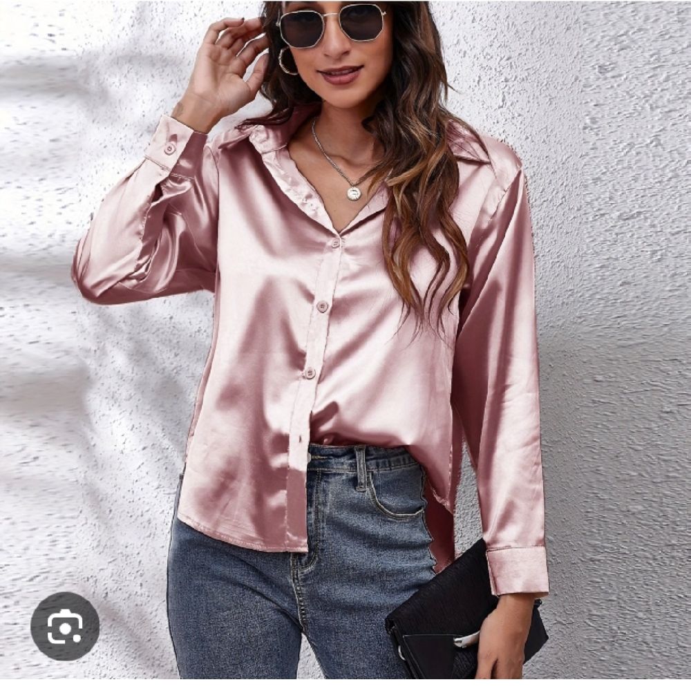 Jolie chemise 100% satin de soie coupe oversize neuve 💕
