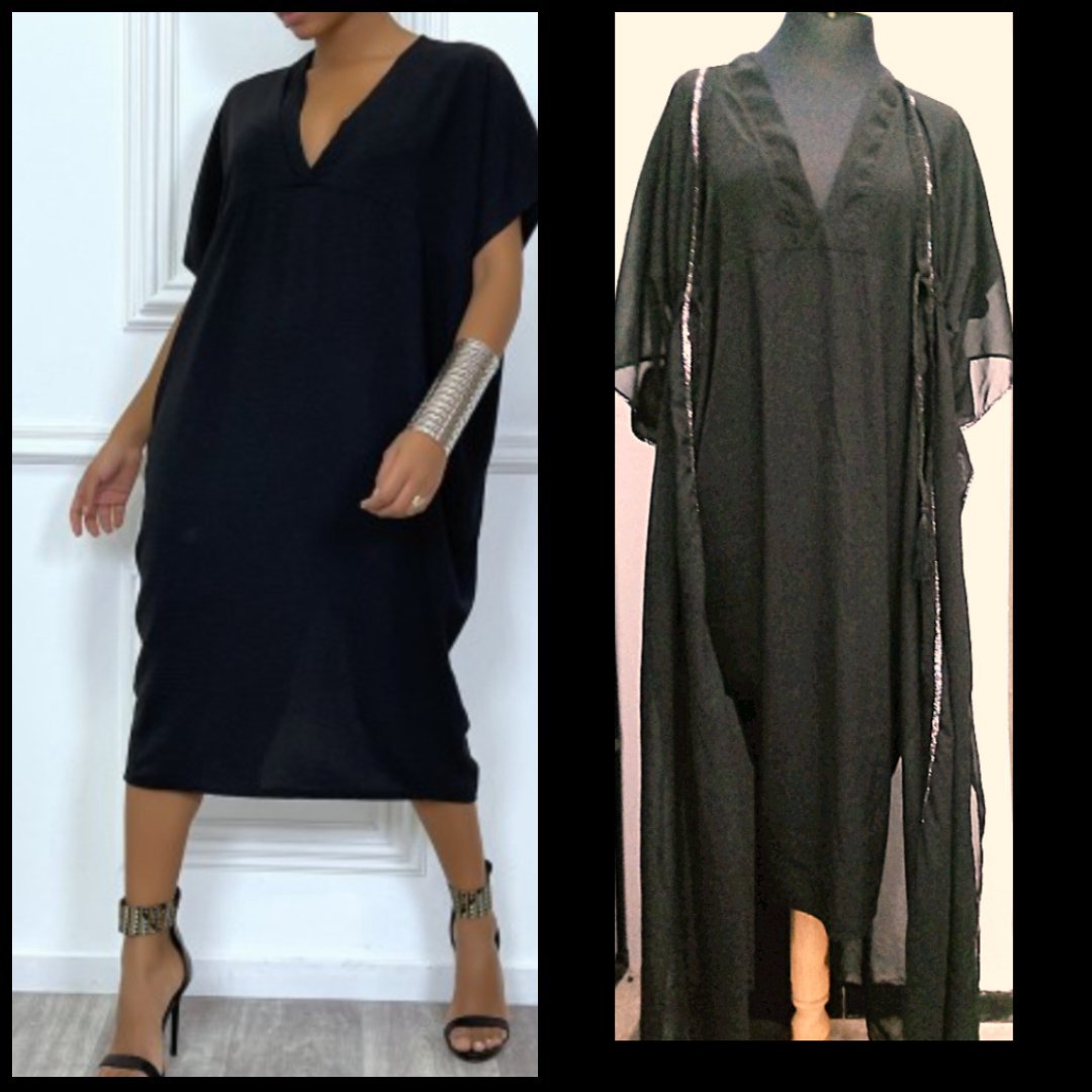 Joli kimono en voile brodé de paillettes convient à T40/42/44