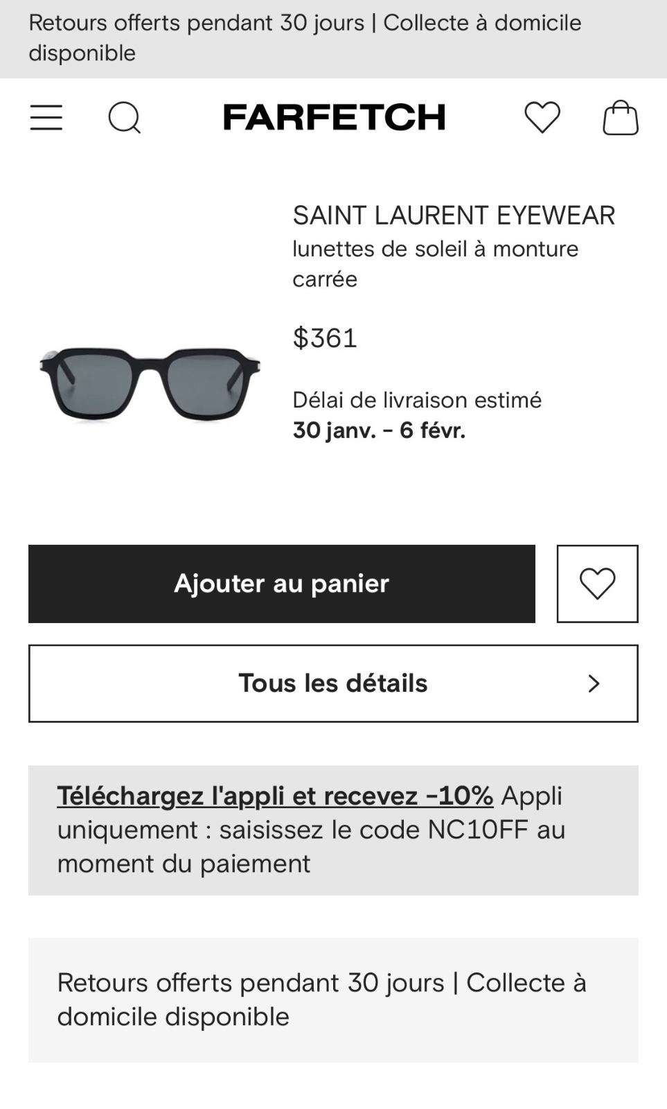 🇫🇷SAINT LAURENT EYEWEAR (unisex)