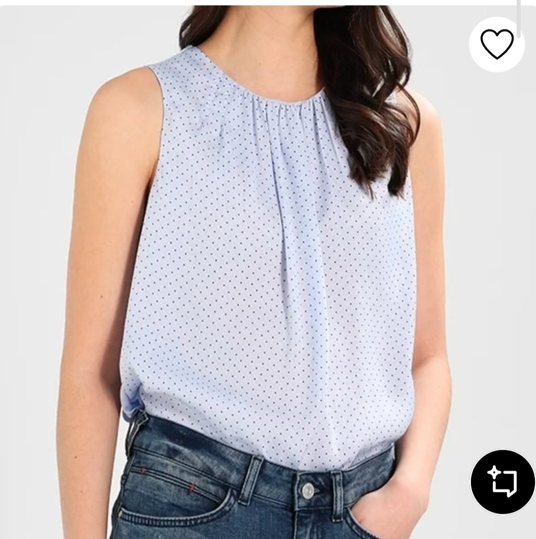 Top polka dots parme