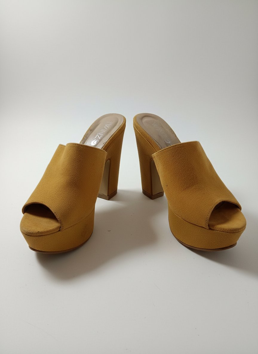 Mules jaune moutarde 