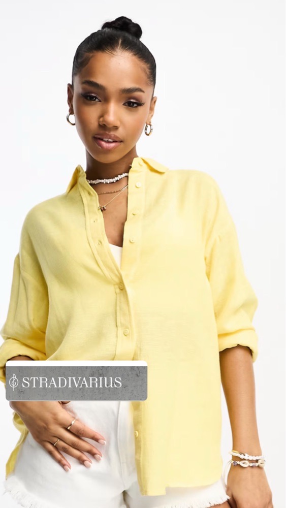 Chemise stradivarius jaune