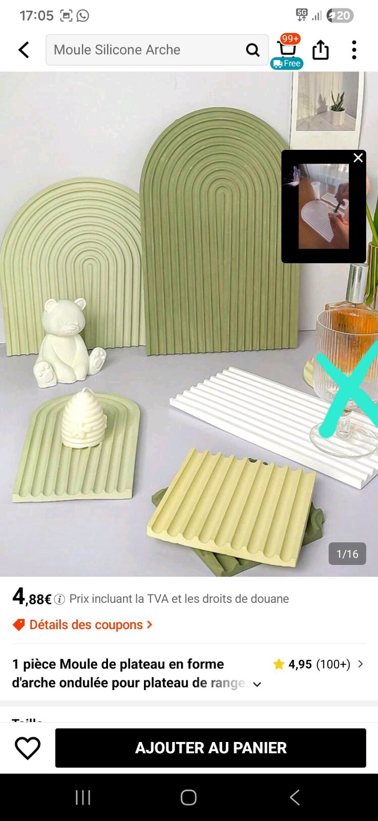3 Moules en silicone shein 