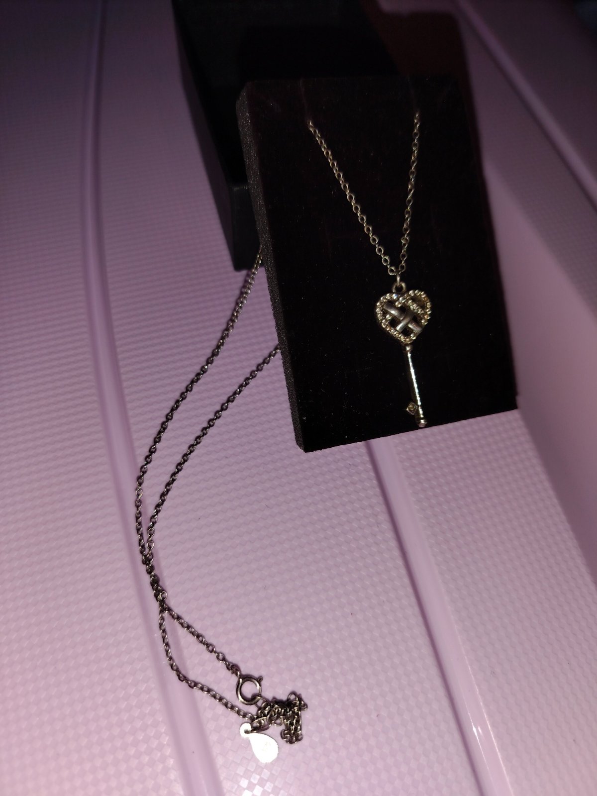 Collier en argent 925 motif clé 