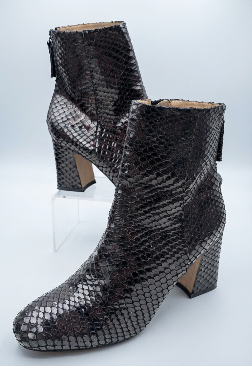 Bottines effet peau de serpent 