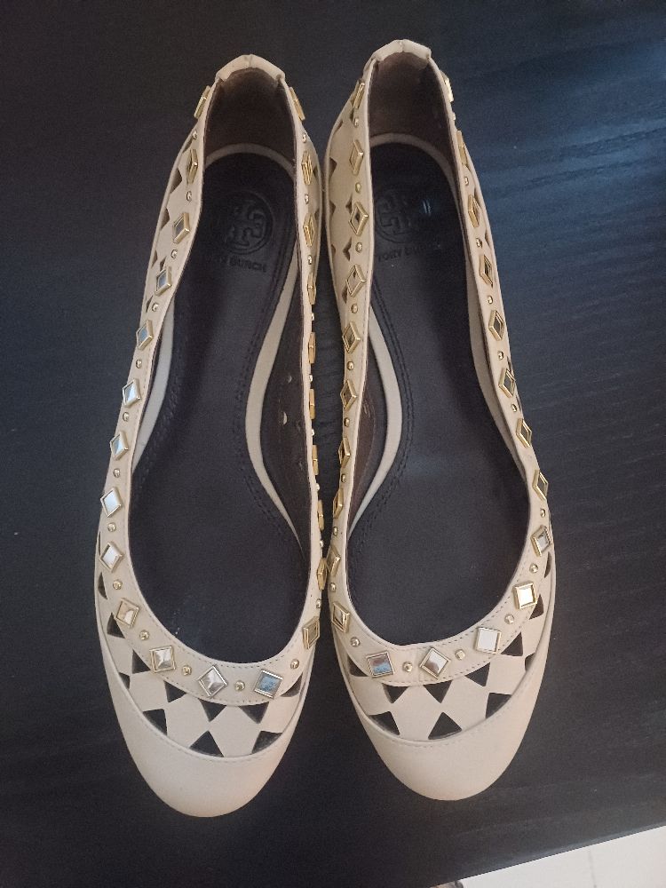 Ballerines Tory Burch en cuir beige 