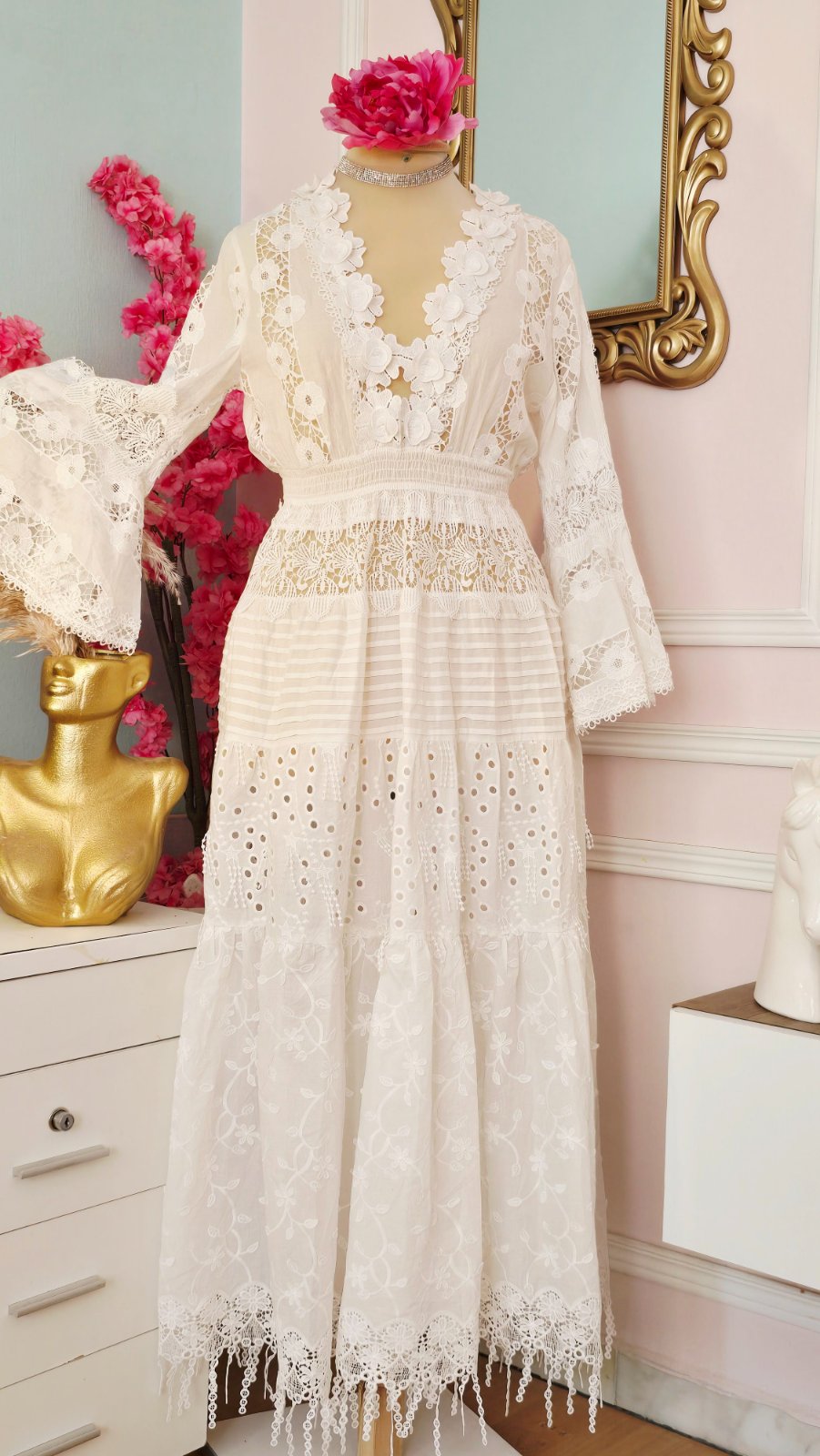 Robe longue blanche 